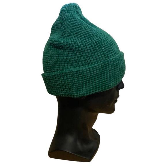 Yea.Nice Premium Beanie Logo Cuffed Flat Waffle Warm Winter Hat - Picture 3 of 8